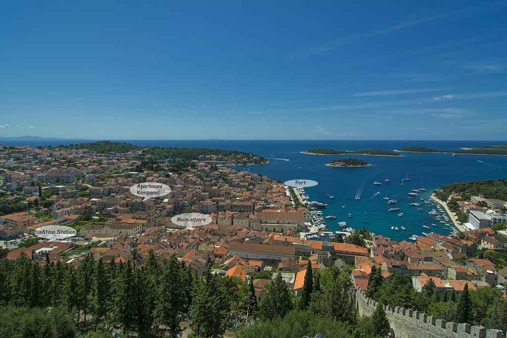 Apartments And Rooms Kampanel Hvar Town Bagian luar foto